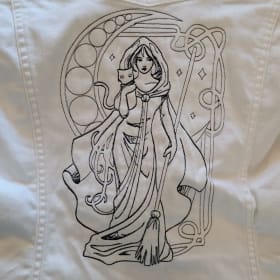 White Detailed Jean Jacket item