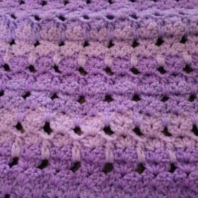 Purple Cat Crochetd Blanket item