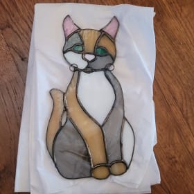 Stained Glass Calico Cat item