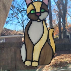 Stained Glass Calico Cat item