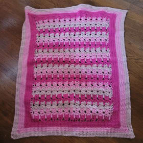 Pink Crochet Cat Blanket item