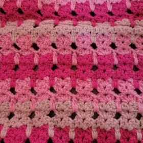 Pink Crochet Cat Blanket item