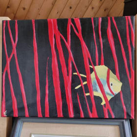 "Fish" - acrylic by Julie Ferguson item