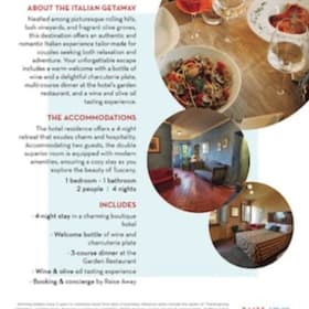 Four Nights in Tuscany Italy Package (Value: $2,000) item