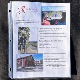 Steinbeck Vineyards Tour and Tasting item