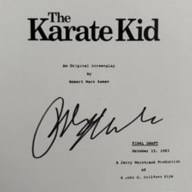 Ralph Macchio Hand Signed "The Karate Kid" Script Cover item