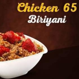 1Chicken 65 biriyani with 4 pieces and raitha item