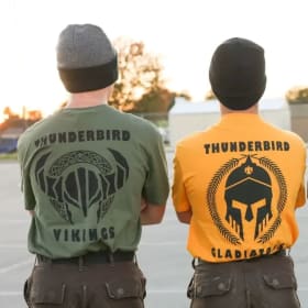 PLATOON MASCOT LONG SLEEVE T-SHIRT (FR/BK/SLV PRINT) item