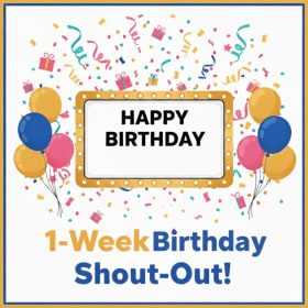Photo of 1 Week Shout-out