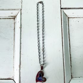 Hand made Blue Howlite Dove Necklace item