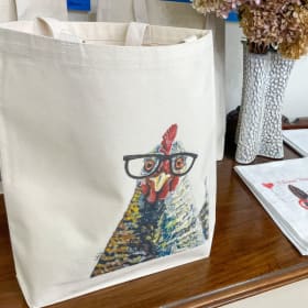 Chicken Tea Towel and Tote Bag Set item