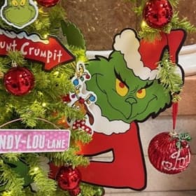 Grinch-mas: Catherine Markey Anderson Library Fund Tree item