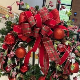 Radiant Red Wreath: Bryan Community Fund item