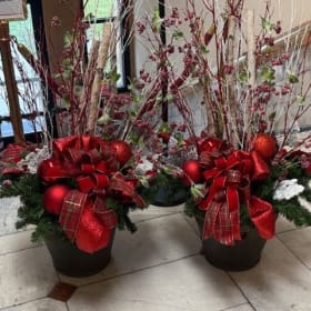 Radiant Red Porch Pots: Bryan Community Fund item