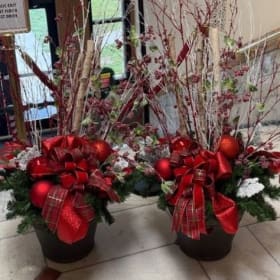 Radiant Red Porch Pots: Bryan Community Fund item