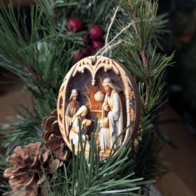 A Beautiful 3" Wooden Christmas Ornament item