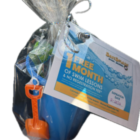 SafeSplash – One Month of Swim Lessons + Swim Gift Basket item
