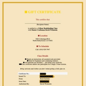 3-Hour Bookbinding Class for One Person item