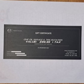 Oil Service & Tire Rotation - Truro Mazda item