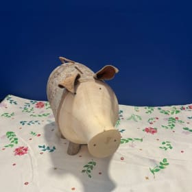 Wooden Piggy Bank item
