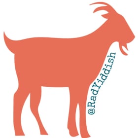 STICKER: Kadya the Coral Shtetl Goat ציגל item