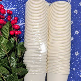 Sleeve of 100--12 oz Plain White Paper Cups item