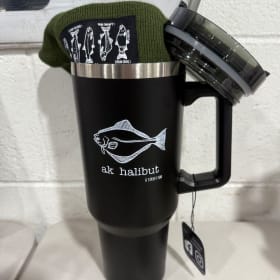 Halibut tumbler and Beanie item