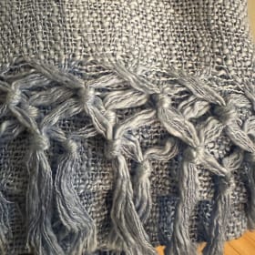 blue sofa throw item