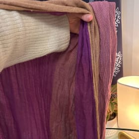 burgundy/pink/mustard silk scarf BAZAR item