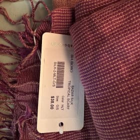 burgundy/pink/mustard silk scarf BAZAR item