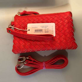 red/orange x-body bag/wallet item