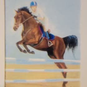 Jumping Horse - Oil Painting - 12 x 16 item