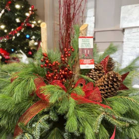 Bradford Green House - Two 13inch Christmas Planter pots item