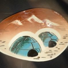 Painted Alaskan Art decorative dish item