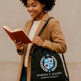 Queen’s Project Drawstring Bag item