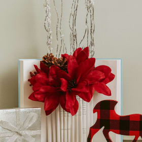 Holiday Folded-Book Floral Centerpiece item