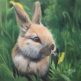 Portrait lapin (pastel sec) item