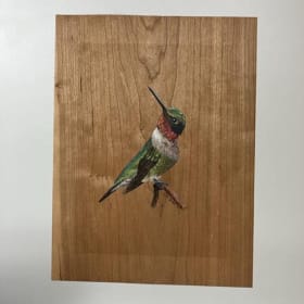 Colibri (Crayons de couleur sur placage de bois) item