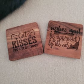 Wooden Laser engraved coasters item