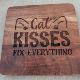 Wooden Laser engraved coasters item
