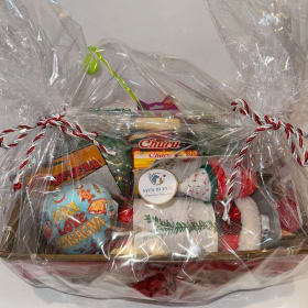 Cat Treat and Toys Gift Basket item