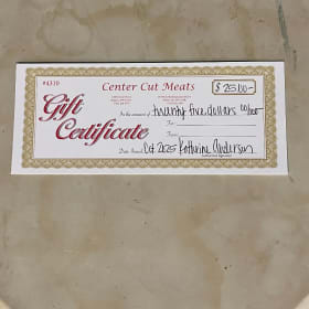 Center Cut Meats Gift Card item
