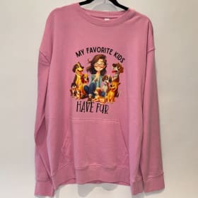 Mommysaurus Hoodie (L) & Dog Mom Crew Neck Sweater (XL) item