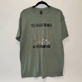 Green Fishing & Green Grandpa T-Shirts - size L item