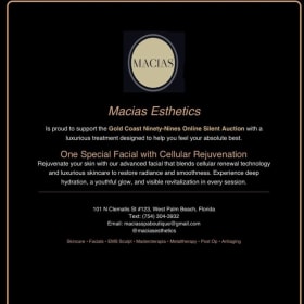 Special Facial with Cellular Rejuvenation – Macias Esthetics item