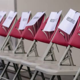 2 FIRST ROW SEATS: Right side (facing the stage) item