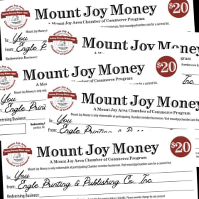 $100 in Mount Joy Money donated by EPC item