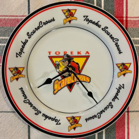 Original Logo Scarecrows Plate Clock item