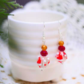 Lampwork Glass Beads Earrings item