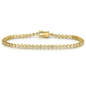 14K YELLOW GOLD DIAMOND PETITE TENNIS BRACELET item